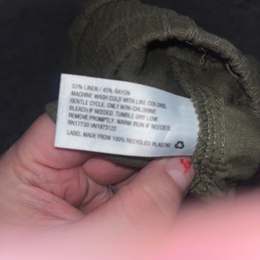 Universal Thread Womens Linen Blend Drawstring Shorts Olive Green XS - Picture 4 of 4